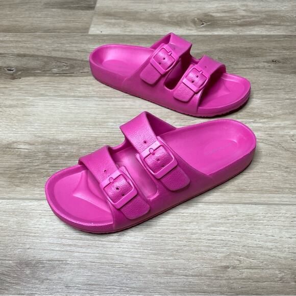 Vince Camuto Women's Pink Double Adjustable Strap Jacquell Slide Sandals sz 7 - Picture 7 of 7